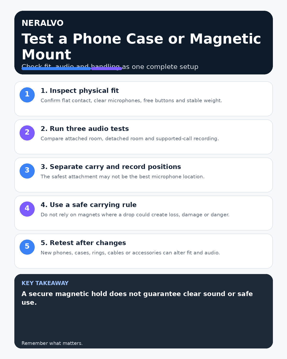 How to Use an AI Voice Recorder with a Phone Case or Magnetic Mount - NERALVO