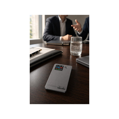 NERALVO Halo recording a business meeting on a conference table